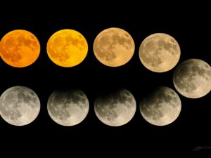 Supermoon, Harvest Moon and Partial lunar eclipse